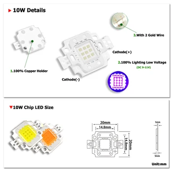 5W Infraraudonųjų spindulių LED Lustai IR 730-850-940-685-760-800-810-980-1050nm Pradėti vamzdis, šviesos Diodų vaizdo kameros Apsaugos šviesos monitorius led šviesos karoliukai