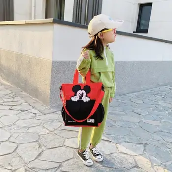 Disney Mickey mouse mergina Nailono messenger pečių maišą animacinių filmų mados minnie rankinė moterims pirkinių krepšys