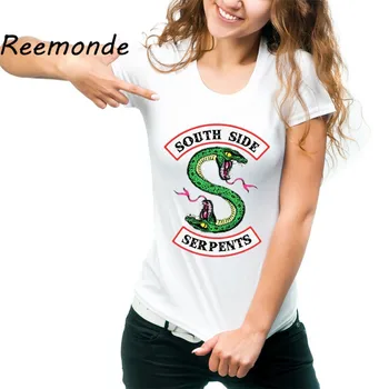 Kpop Drabužių Riverdale Marškinėliai Moterims, Merginoms Vasaros Viršūnės Pietinės Pusės Žalčių Jughead Marškinėliai Riverdale Pietų T-shirt Kostiumai