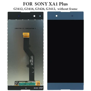 Sony Xperia XA1 Plius LCD Ekranas Su Touch Ekranas Su karkaso konstrukcijos Pakeitimas Sony Xperia LCD G3412 G3416 G3426