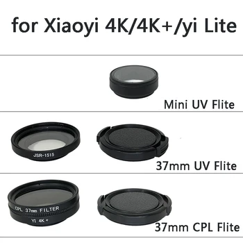 Profesinės CPL/UV Filtras Raštas Objektyvo Dangtelis Mini Padengti Xiaomi Yi 2 4K 4K Plius Lite Xiaoyi Sporto veikla Fotoaparato Priedai