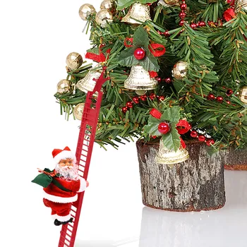 Elektros Laipiojimo Granulių Kopėčių Kalėdų Senelio Lėlės Flanelė Chrismas Lėlės Žaislas Šalies Muzikos Statulėlės Dekoro Dovana Žaislas Kabinti Ornamentu #