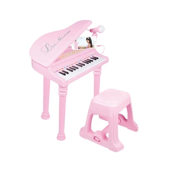 Vaikams Mini Piano Muzikos Dovana Vaikams Muzikinis Žaislas Pianinas Mikrofonas Muzikos Instrumentas Žaisti Žaislų Rinkinys Vaikams Dovanų - Rausva Juoda