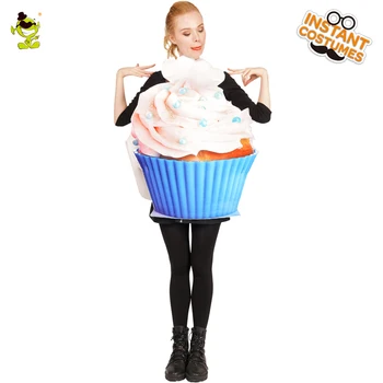 Helovinas Motinos Cupcake Šalis Kostiumas Fancy Dress up Dvigubas Ledų Kostiumai Unisex Suaugusiųjų