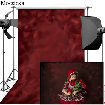 Mocsicka Raudona Dailės Fotografijos Fono Tekstūros Fonas Naujagimio Vaiko Motinystės Portreto Foto Apdailos Rekvizitai