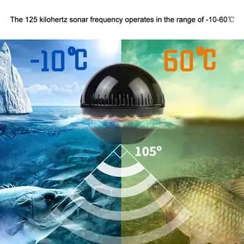 XA02 Smart Aido geresnį Nešiojamą Bevielį Žuvų Ieškiklis Echolotai 48m Detektorius Žvejybos Signalas 