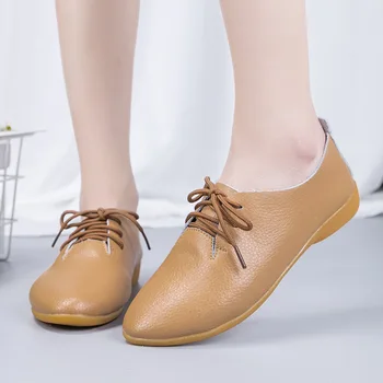Cresfimix chaussures supilkite femmes moterų mados patogus nėriniai-up batai lady natūralios odos pažymėjo tne batai cool batai b2144