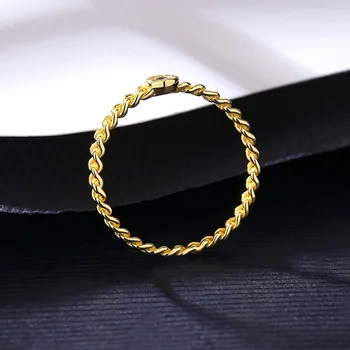 Knobspin 925 Sterlingas Sidabro 2021 Naujas Mados Aukso Susuktų Aukšto Anglies Diamond Moterų Žiedai Smulkūs Stiliaus Papuošalai Vestuvių