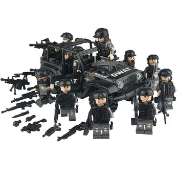 Kariuomenės Specialiųjų Pajėgų Karių, Statyba Blokai Duomenys Ginklai, Ginklų Suderinama Ginkluotųjų SWAT Modelis Plytos Vaikų Švietimo oys