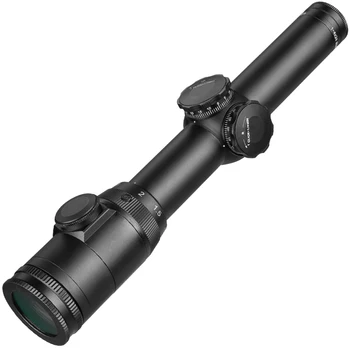1-4x24 Plataus Kampo Medžioklės Riflescope Apšviestas Raudonos, Žalios Dot Akyse Mygtuką Edition 