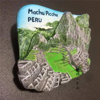 Peru Machu Picchu Griuvėsiai Šaldytuvas Magnetas Dervos Turistų Suvenyrų Peru Magnetinio Šaldytuvas Lipdukai Namų Virtuvės Puošmena, Dovana
