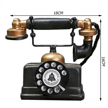 Vintage Stiliaus Dirbtinio Telefono Modelis Retro Dervos Namų Dekoro Ornamentą Amatų Klasikinių Spalvų ir Paprastas Patvarus Dizainas