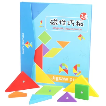 Magnetinės Dėlionės Dėlionės Švietimo Žaislas Tangram Galvosūkiai Vaikams Vaikams Montessori Ugdymo Magija Knyga Tiktų Žaislai