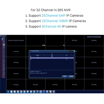 BESDER H. 265 25CH 5MP VAIZDO NVR DVR Network Video Recorder For IP Kamera, Onvif 2.0 XMEYE P2P Debesis 24/7 Įrašyti Max 4K Produkcija