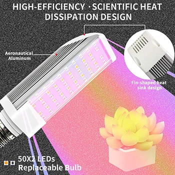 25/50/60W viso Spektro LED Grow Light Patalpų Gėlių, Daržovių Sėklos Šiltnamio efektą sukeliančių Augalų Lempos