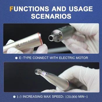 Išorinio vandens purškimo dantų elektros micromotor 1:3 vis contra kampas handpiece led optinio pluošto šviesos