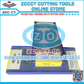 50pcs ZCC įterpti APKT160408 -PM ZCCCT APKT 160408 PM ZCCCT Karbido įterpti frezavimo įrankiai, pjovimo APKT160408-PM