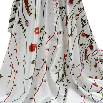 Madingas Skaitmeninio spausdinimo satino audinio karšto pardavimo gražių šablonų projektavimo nigerijos nekilnojamojo šilko satino audinio drabužis SA17018