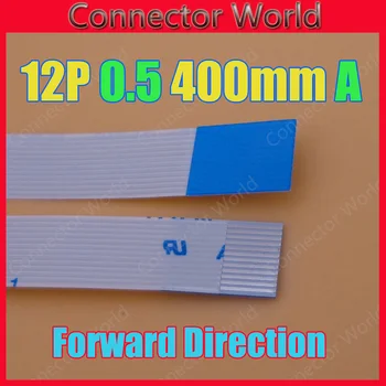5VNT FFC FPC 12pin plokščias lankstus kabelis 0,5 mm žingsnio 12 pin priekį Ilgis 400mm Plotis 6.5 mm Juostelės 12p Flex Kabelis Nemokamas Pristatymas
