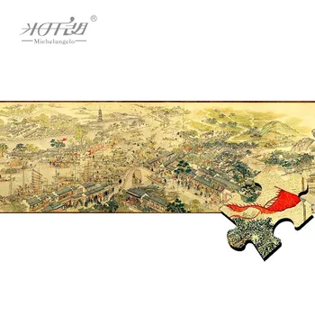 Mikelandželas Medinės dėlionės Dėlionės 1200 Gabalas Sudžou Aukso Amžius Kinijos Senas Meistras Tapybos Švietimo Žaislas Kolekcionuojamų Dekoras