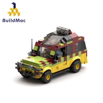 BuildMoc Juros periodo Serijos Technic Žaislų SS Mini Automobilių Tour Transporto priemonių Klasikinio Filmo Džiunglių Nuotykių Sunkvežimių Surinkti Blokai