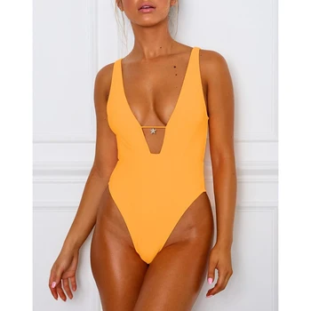 Seksualus Gilus V Kietas Juodas maudymosi Kostiumėliai Moterims vientisi maudymosi kostiumėlį Moterų Paplūdimio 2020 Bather Plaukti Dėvėti Maudymosi Kostiumas Moterims Monokini