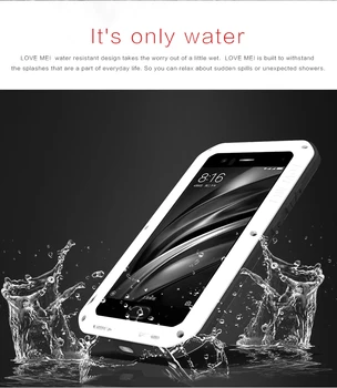 Gorilla Glass) Galingas atsparus Vandeniui atveju Xiaomi Mi Max 3 Max 2 Mix 2s 2 telefono dangtelis Xiaomi Mi6 Mi8 Metalo, Aliuminio korpusas