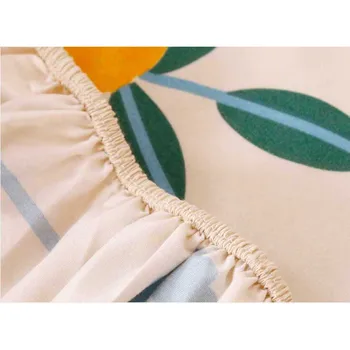 WOSTAR medvilnės paklode ir Užvalkalas Gėlių Spausdinti Patalynė įrengtas lapas elastingas Čiužinys Padengti king size namų tekstilė