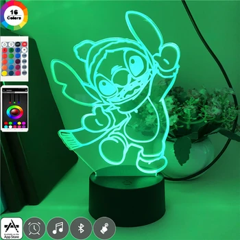 Disney LED Lempos Mielas Šalikas Dygsnio Animacinių filmų Naktį Led Šviesos dėl Vaikų, Vaikams, Miegamojo Puošimas Spalvinga 3d Stalo Lempos Gimtadienis, Kalėdos Dovanas