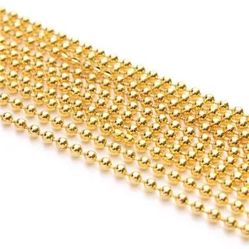 10m/daug 1,2 mm, Aukso/Juoda/Sidabro Spalvos Kamuolys karoliukai Grandinės Karoliai Metalo Apranga Grandines, 