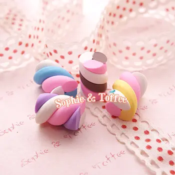 (20 piecees/lot)Molio spalva cotton candy šaldytuvas magnetas