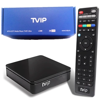 5vnt Originalus TVIP 530 S905W 1G 8G Linux 4K Tv box IPTV transliacijos langelyje IPTV tv box Paramos Protal TVIP v530 Smart media