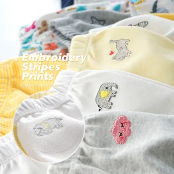 Kūdikių kelnės 3 pack Medvilnės Geros kokybės Kelnės Basic dėvėti Baby Berniukas ir Mergaitė Naujagimių Mielas dizaino Minkštas Šiltas kelnes Dovanų rinkinys