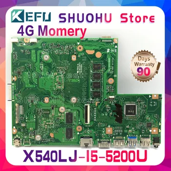 KEFU X540LA Už ASUS GT920M X540L X540LJ F540L F540LJ CPU/I5-5200U 4 GB/Atminties Nešiojamas Plokštė Išbandyti originalus darbas
