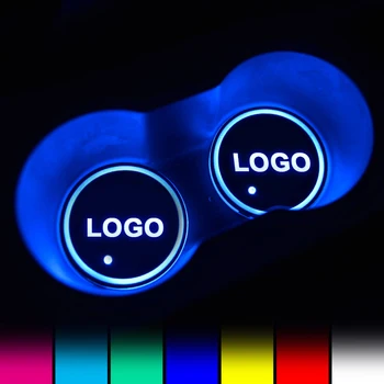 LED Spalvinga Šviesos Miestelyje Turėtojas Automobilio Logotipas 