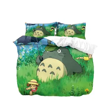 Japonija Kaimynas Totoro Patalynės Komplektas Antklode Padengti Nustatyti Patalynės Komplektas Prabangių Twin Visą Karalienė King Size Šalikas Nustatyti Lova Nustatyti Dropshippin