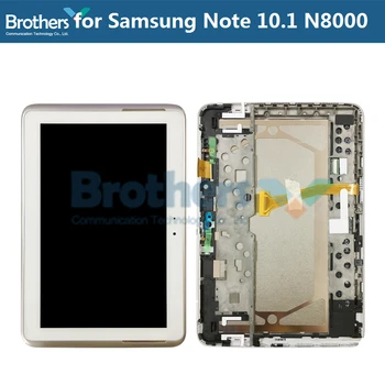 LCD Samsung Galaxy Note 10.1 N8000 N8010 LCD Ekranas Su Rėmu Jutiklinis Ekranas skaitmeninis keitiklis Asamblėjos N8000 N8010 Tablet LCD AAA