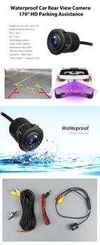 Mini Vandeniui Automobilių Stovėjimo Pagalbos Atbulinės eigos Atgal Galinio vaizdo Kamera, HD Laidas, Automobilio Galinio vaizdo Kamera su 8 led visiems automobiliams