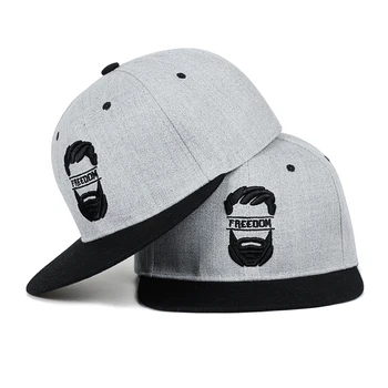 Originalus snapback cap vyrų plokščių kraštų kaulų beisbolo kepurės, siuvinėjimo ūsai mens skrybėlę jaunimo gatvės ware kietas hip-hop bžūp