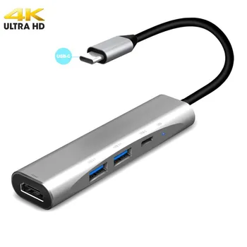 USB C Tipo HDMI Skaitmeninis garso (vaizdo) Multiport Hub USB-C Adapter PD Įkroviklis Nintendo Jungiklis Nešiojamų 4K HDMI Dokas 