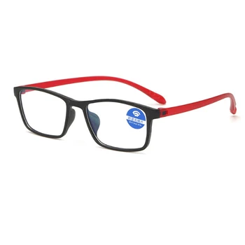 TinffGan šviesos akinius rėmo naujas aikštėje vyrams, moterims, akinių rėmeliai anti-blue objektyvo juoda ruda raudona akių trumparegystė oculos de