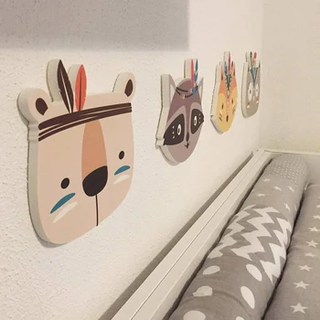 Ins Europos namų dekoravimo animacinių filmų gyvūnų mielas fox sienų lipdukai vaikams kambaryje mediniai miegamojo Spinta sienų apdailai lašas laivas