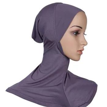 Naujas Pagal Šalikas vidinis Dangtelis Modalinis Elastinga Bžūp Kaulų variklio Dangtis, Hijab Islamo Juoda Galvos Dėvėti Reguliuojamas Kaklo Padengti Musulmonų 20 spalvų