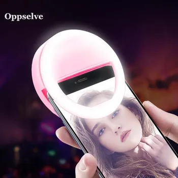 Oppselve Nešiojamų Įrašą Selfie Lempa, Mobilusis Telefonas Ratas Macro LED Šviesos Žiedas 
