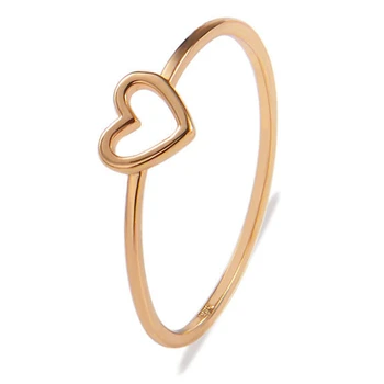 Naujas Minimalistinis Vario Rose Aukso Spalvos Širdies Formos Vestuvinis Žiedas Moters Meilės Piršto Žiedą, kad Geriausias Draugas
