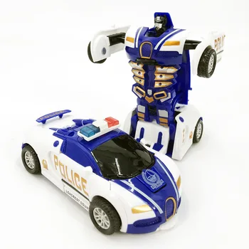 Vaikų Žaislas Automobilio Modelio Policijos Automobilis Traukti Atgal Iškilimų Transformuoti Deformacijos Robotas 2 In 1 Automobilio Modelį Rc Automobilių Berniukas Žaislą Dovanų
