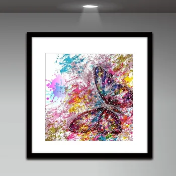 Meno Akvarelės drugelis visą diamond gręžimo, dažymo kryželiu siuvinėjimo mozaikos vaizdą strazdų namų puošybai &jw