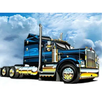 Diamond Tapybos Kryželiu Mėlynas sunkvežimis galvos nuotraukas Pilna Deimantų, Siuvinėjimo Mozaikos Amatų cirkonio lipdukai