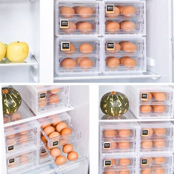 24 Tinklelis Stalčių Tipo, Aišku, Kiaušinių Laikymo Dėžutė Virtuvės Kiaušinių Dėklas Plastikinis Kiaušinis Konteinerių Atveju Šaldytuve Šviežios Saugojimo Boxs Organizatorius