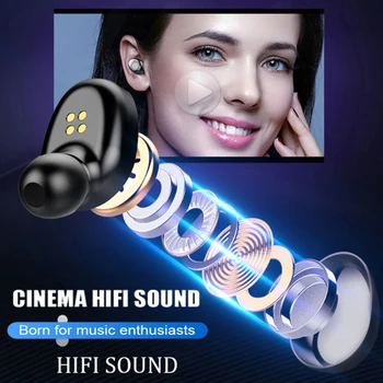 2020 Naujas 9D HiFi Bluetooth 5.0 CVC8.0 Triukšmą, Stereo Belaidžio TWS 